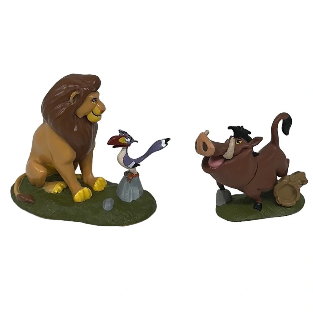 Disney Exclusive The Lion King Mufasa w/ Zazu and Pumba PVC Figures Cake Toppers